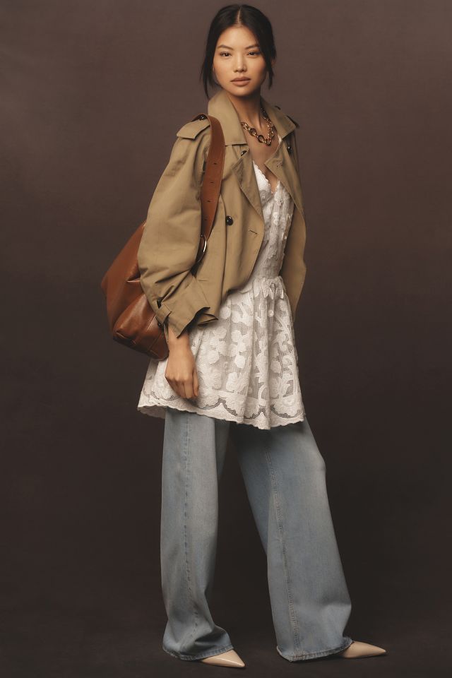 Farm Rio Short Trench Coat | Anthropologie