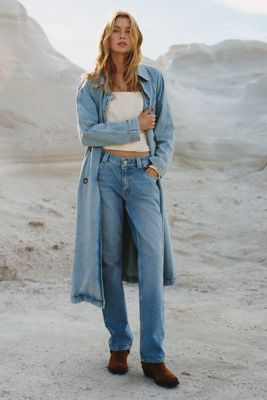 Pilcro Denim Trench Coat