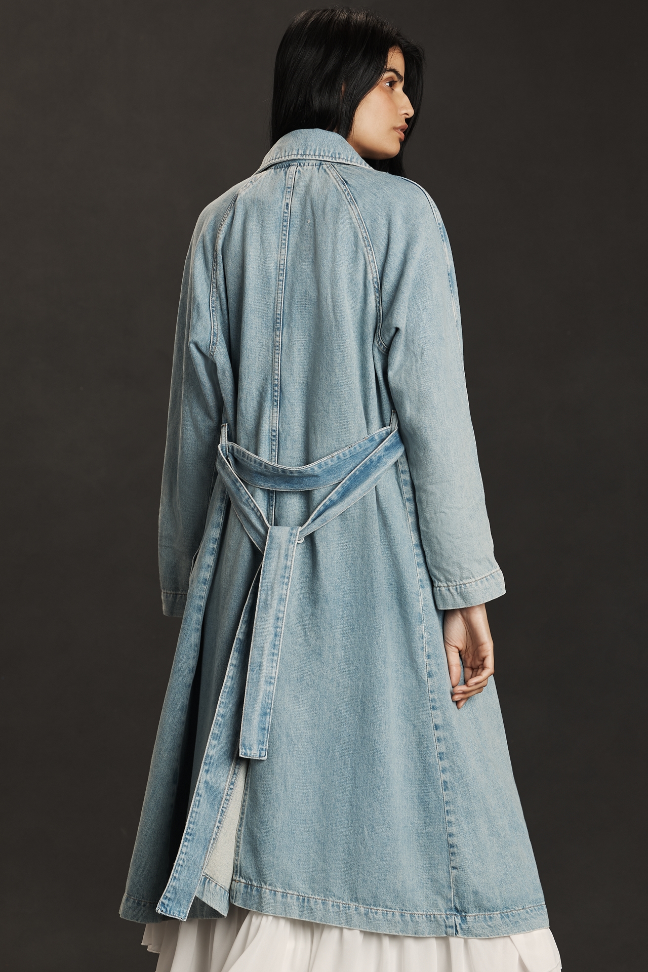 Pilcro Denim Trench Coat