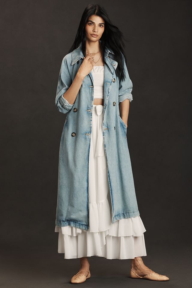 Pilcro Denim Trench Coat #3