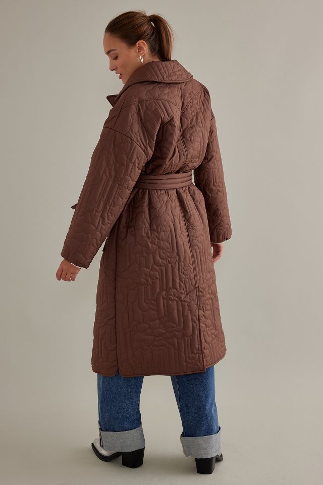 Damson Madder Gilda Quilted Longline Coat