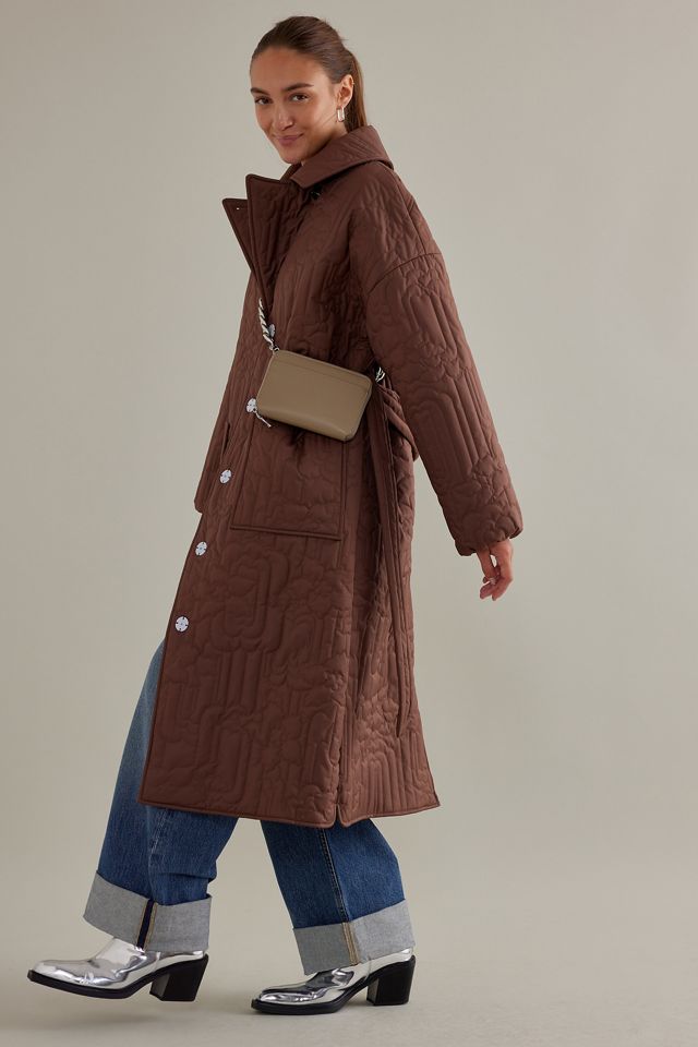 Damson Madder Gilda Quilted Longline Coat