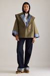 Damson Madder Jerry Crop Trench Jacket