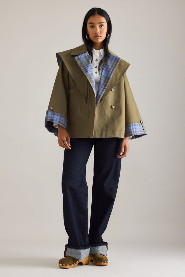 Damson Madder Jerry Crop Trench Jacket #3