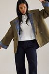 Damson Madder Jerry Crop Trench Jacket