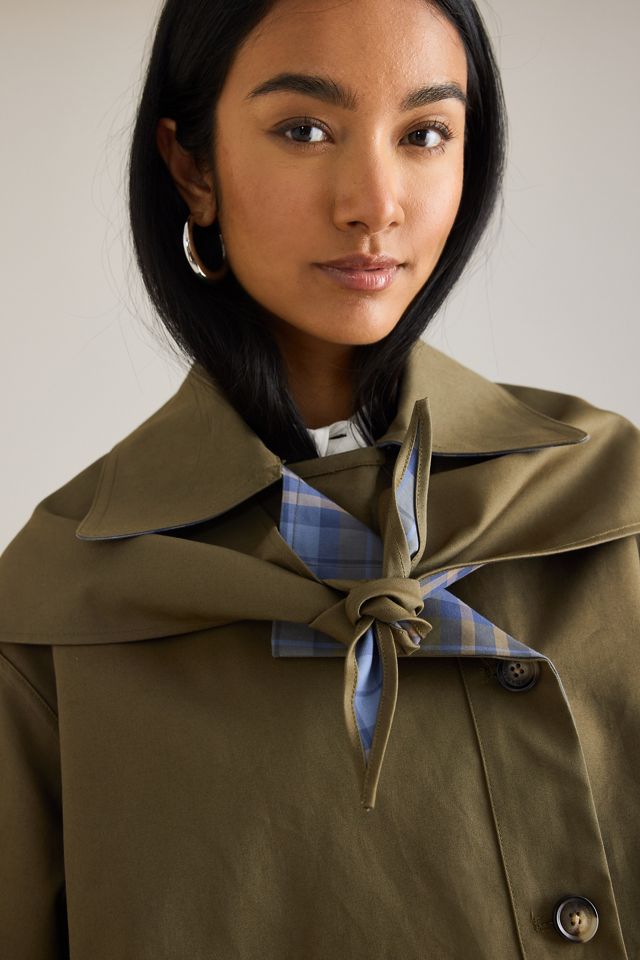 Damson Madder Jerry Crop Trench Jacket #5