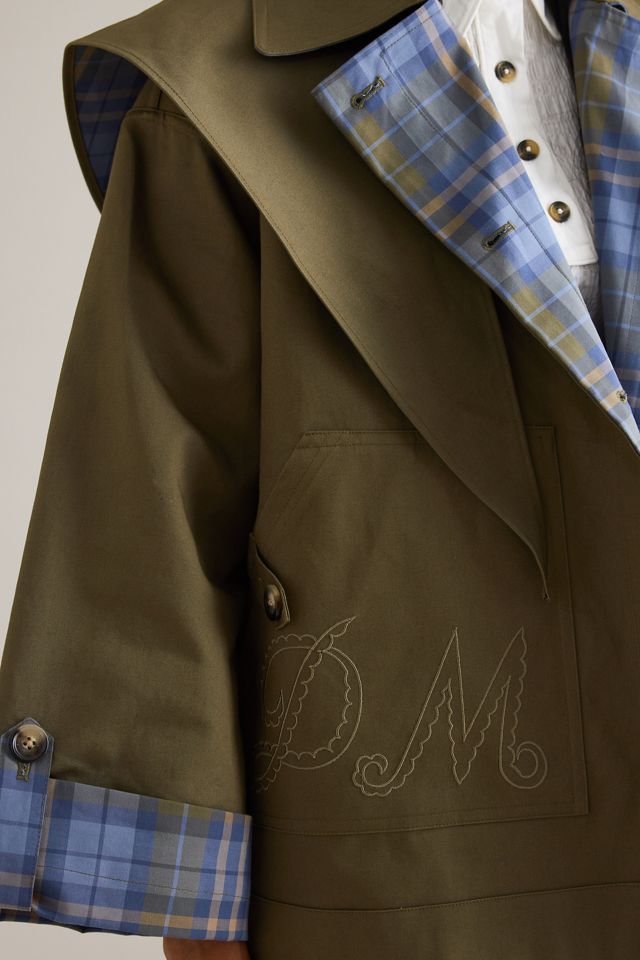 Damson Madder Jerry Crop Trench Jacket #6