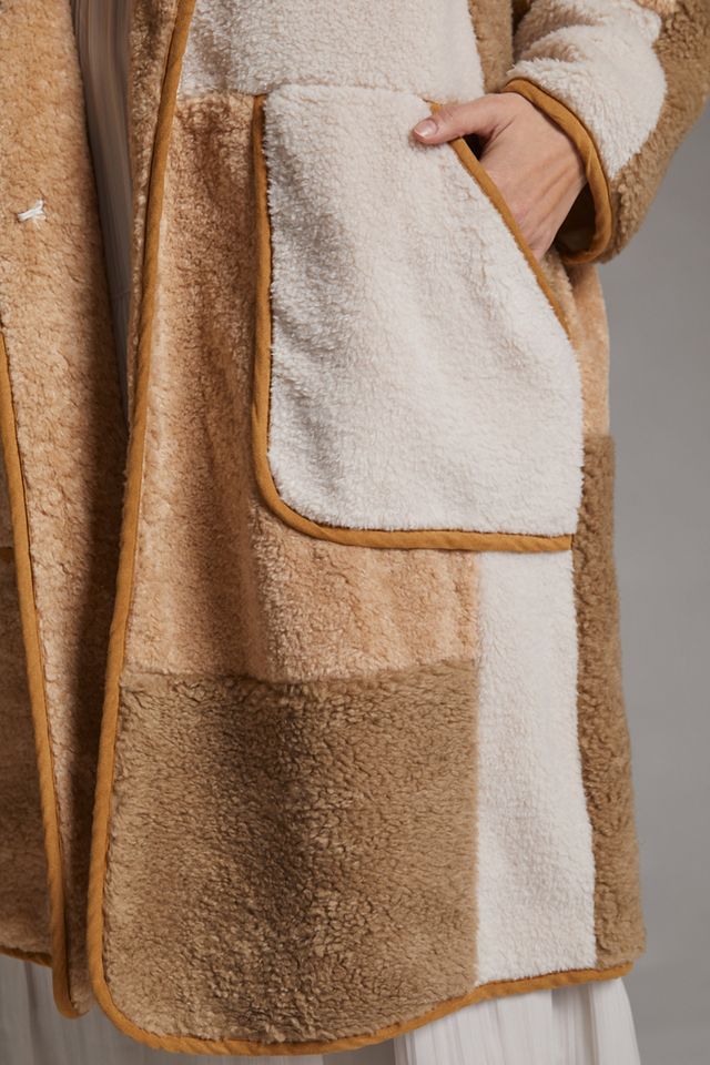 Pilcro Colorblocked Sherpa Coat #3