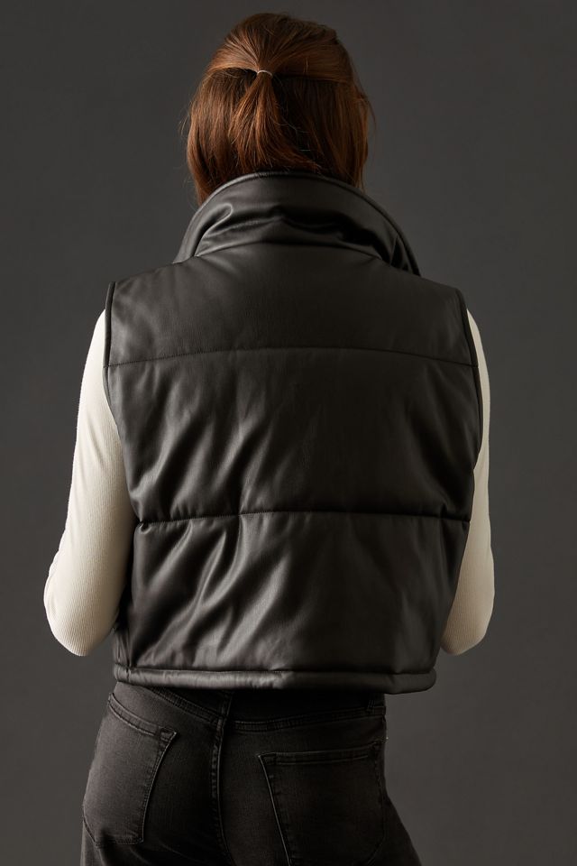 By Anthropologie Faux Leather Vest #4