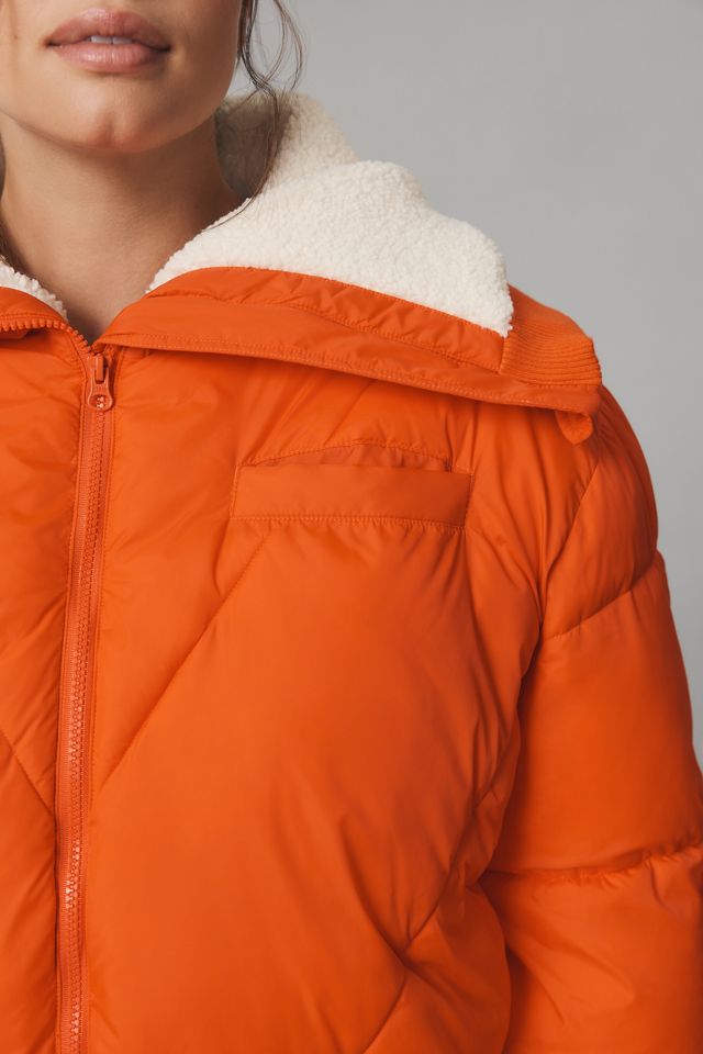 Maeve Sherpa Collar Cropped Puffer Jacket #5