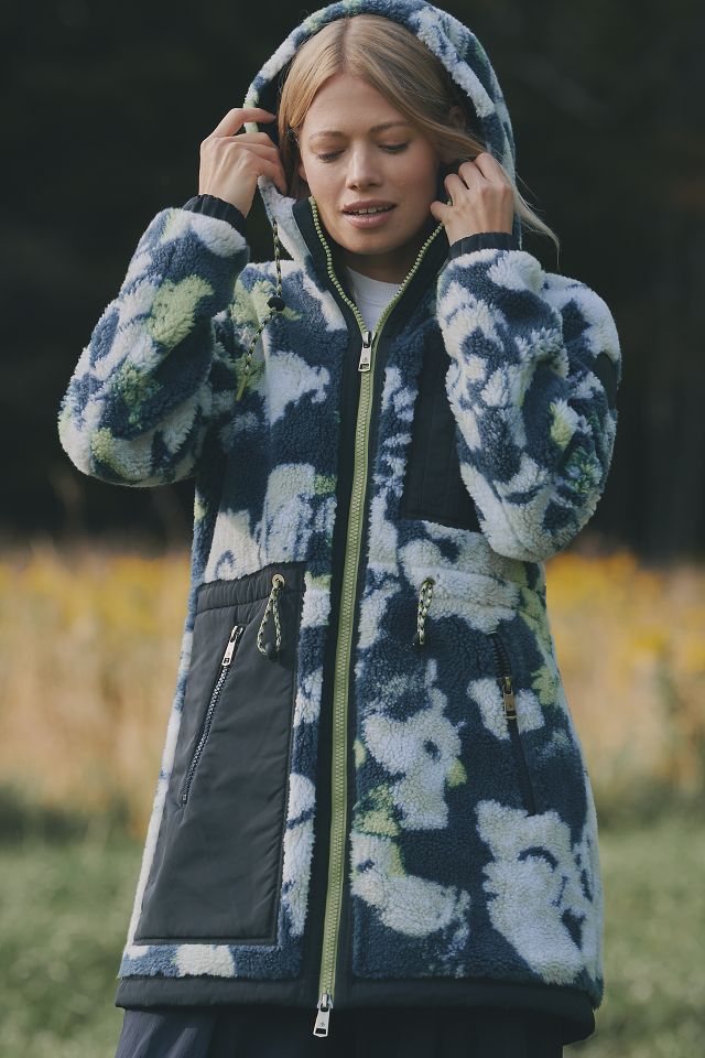 Scotch Soda Hooded Sherpa Printed Jacket