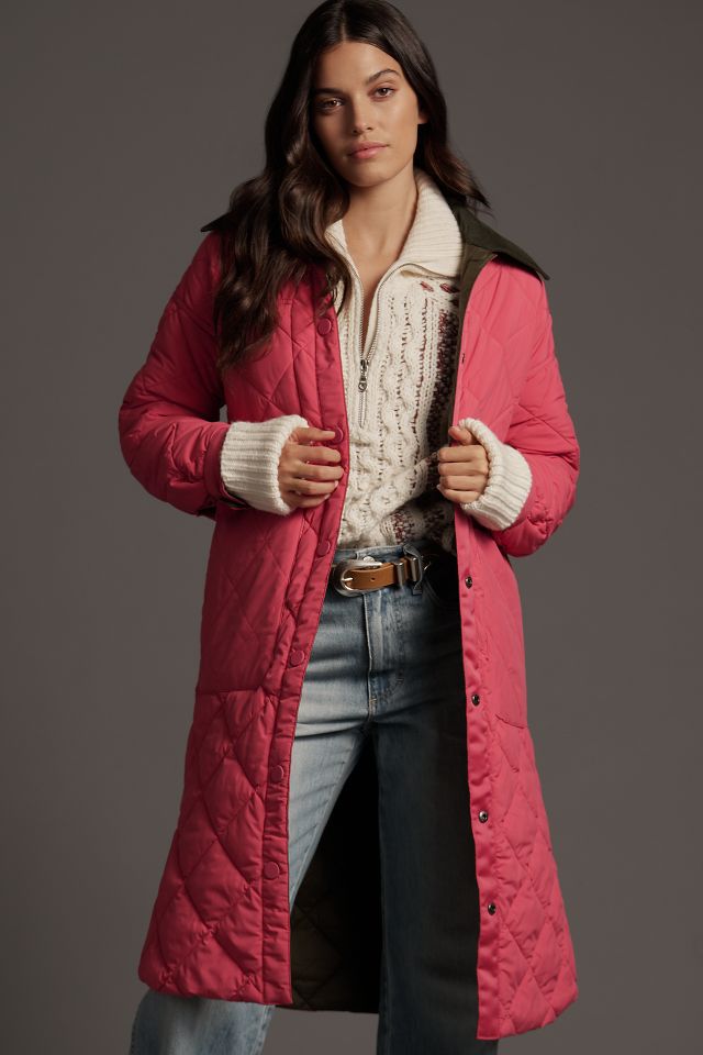 Reversible Long Jacket by NVLT in Pink Women s Size 2XS at Anthropologie