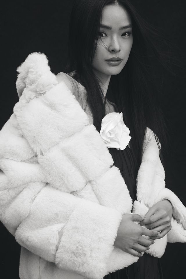 NVLT Bold Stripe Faux-Fur Eva Jacket #4