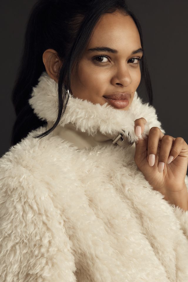 Badgley Mischka Yara Luxe Faux-Fur Coat #1