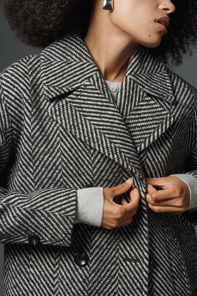 NVLT Chevron Double-Breasted Coat #2