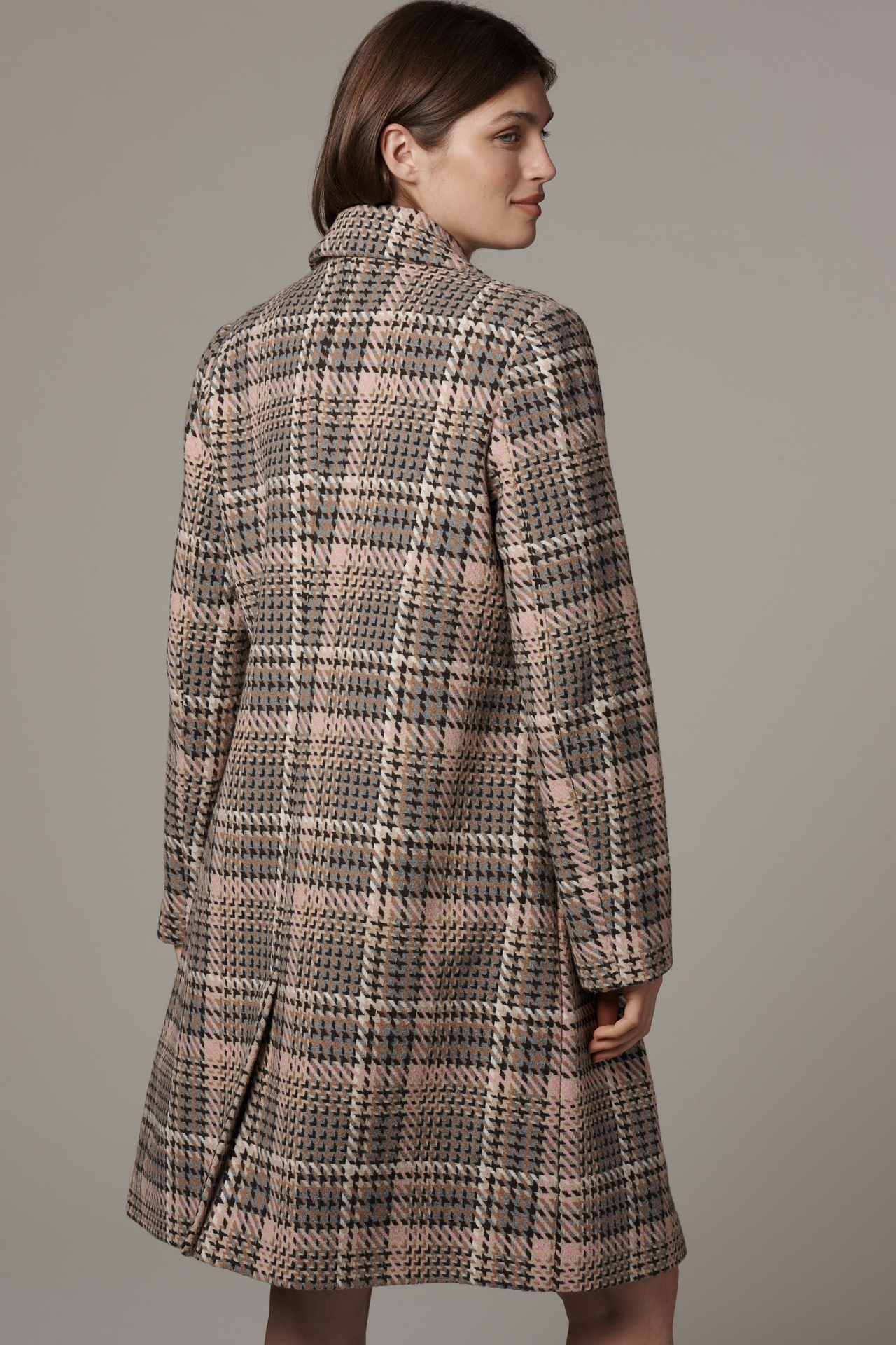 Ellen Tracy Plaid Tweed Double-Breasted Coat