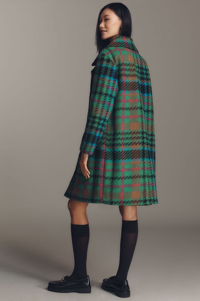 NVLT Plaid Wool Blend Mid-Length Coat #1