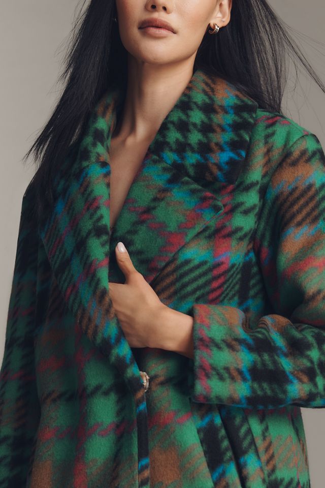 NVLT Plaid Wool Blend Mid-Length Coat #2