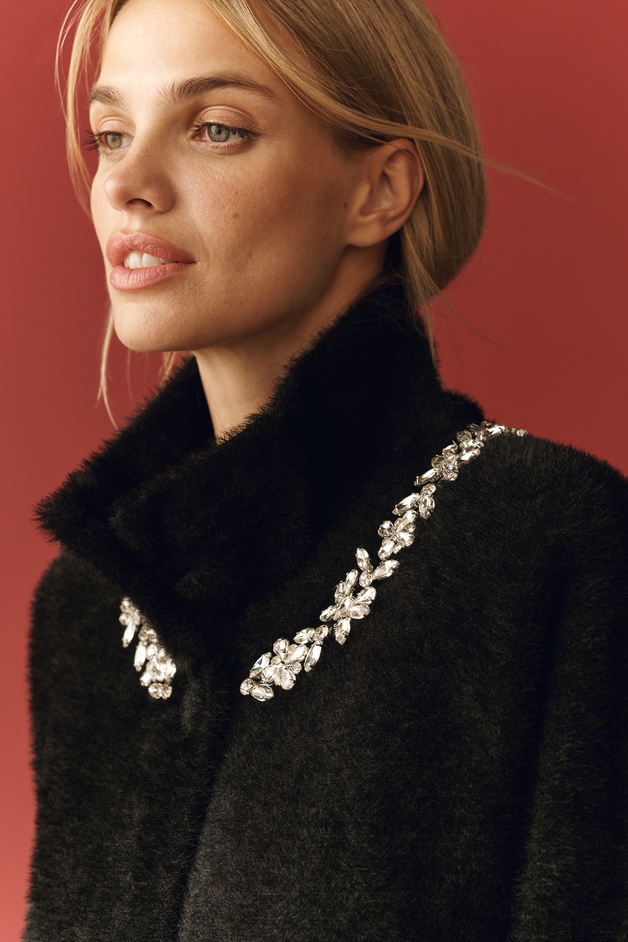 NVLT Eyelash Knit Embellished Coatigan