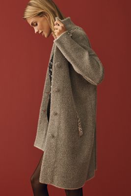 NVLT Eyelash Knit Embellished Coatigan