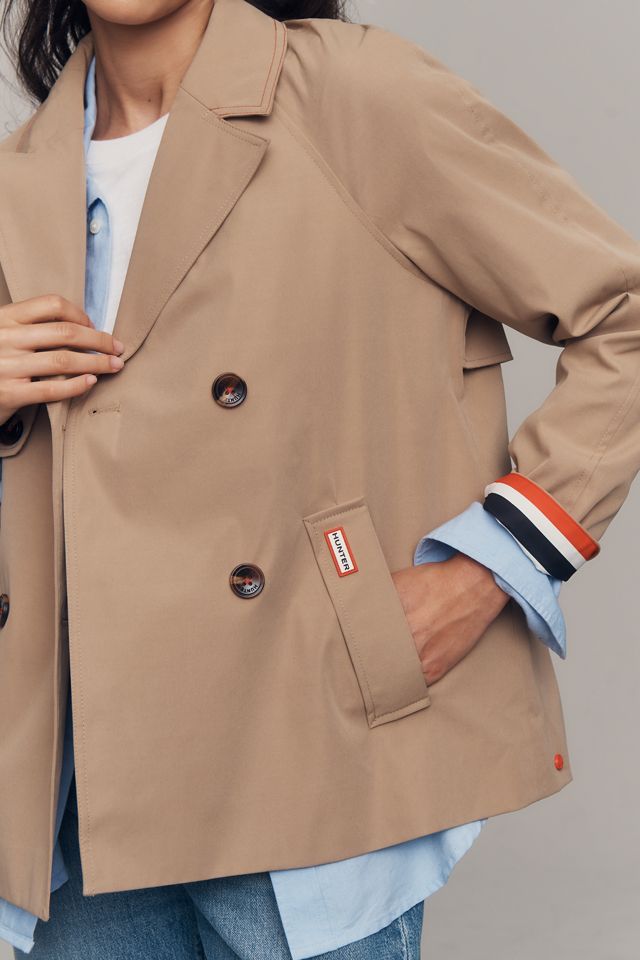 Hunter Tina Striped Double-Breasted Trench Coat #1