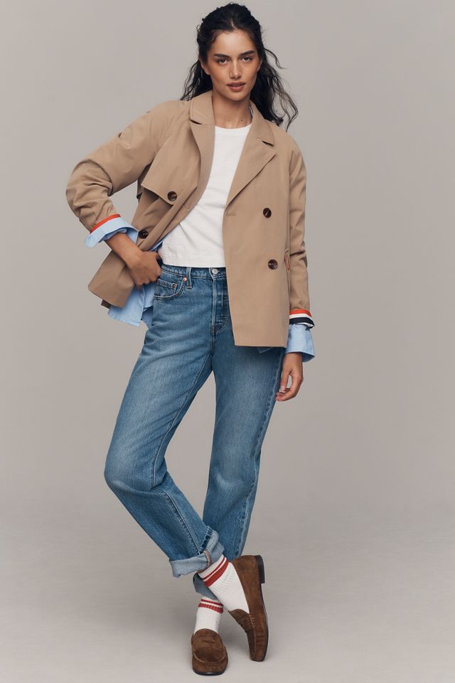 Hunter Tina Striped Double-Breasted Trench Coat #2