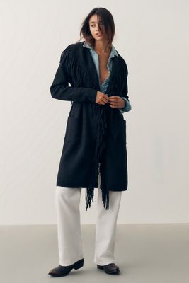 NVLT Eyelash Wrap Coatigan Sweater