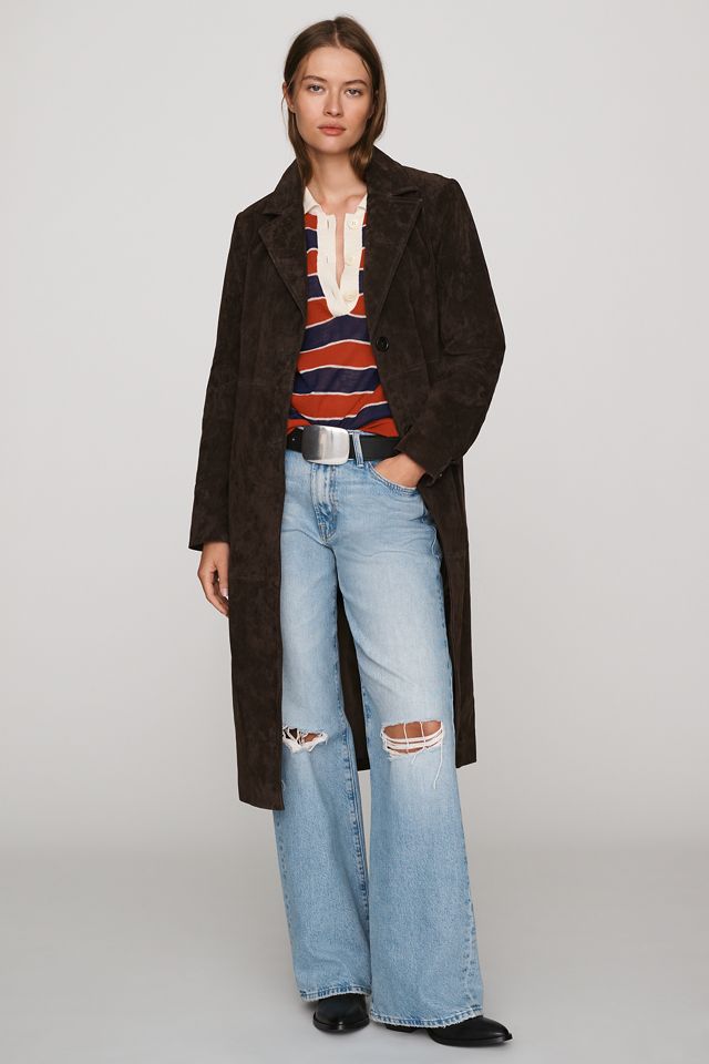 NVLT Rachael Suede Longline Coat #4