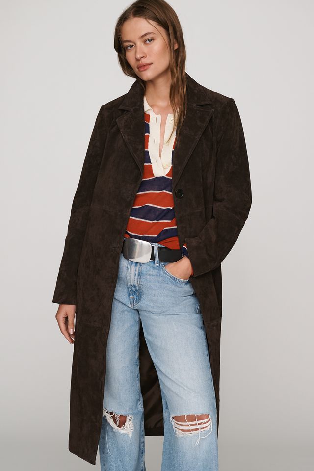 NVLT Rachael Suede Longline Coat #2