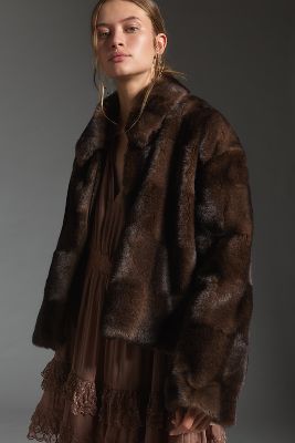 BARDOT SYLVIE FAUX-FUR JACKET