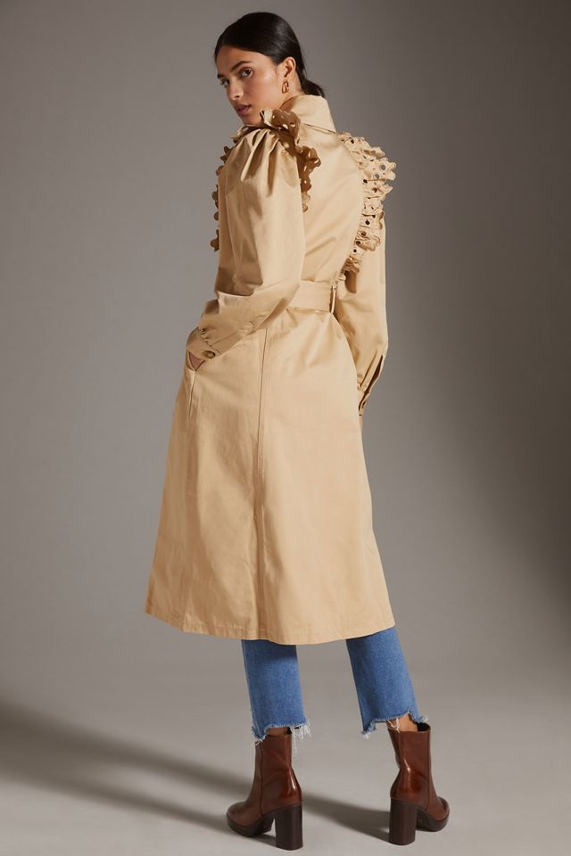 Magali Pascal Tilia Ruffle Eyelet Trench Coat #2