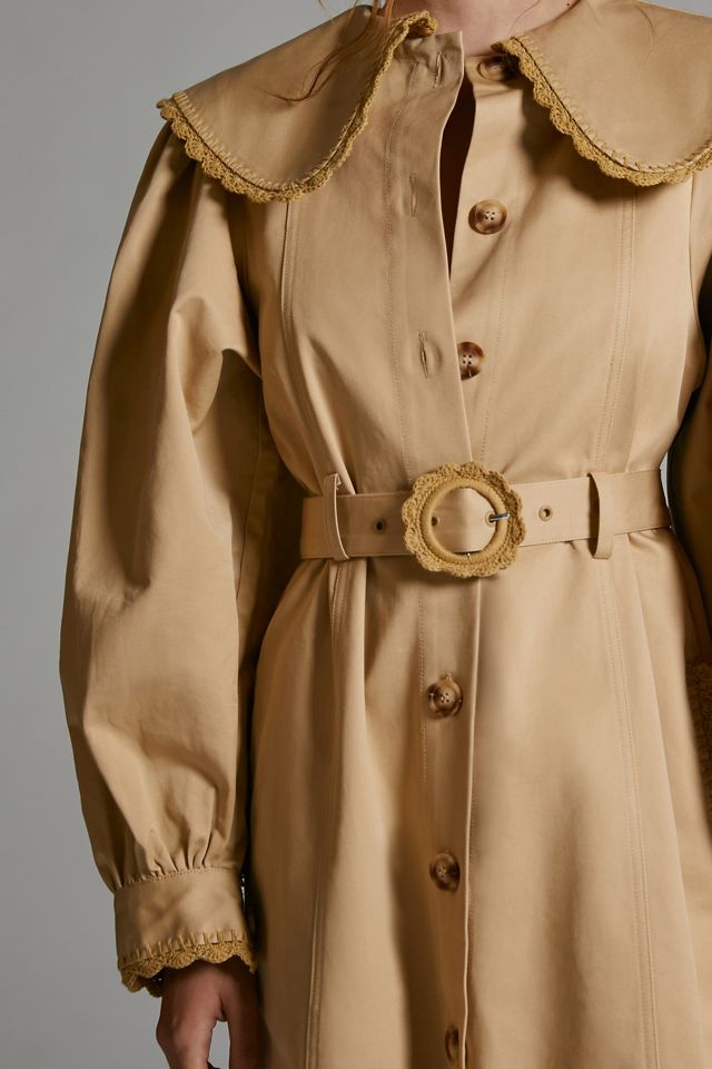 Magali Pascal Gracia Scalloped Collared Trench Coat #2