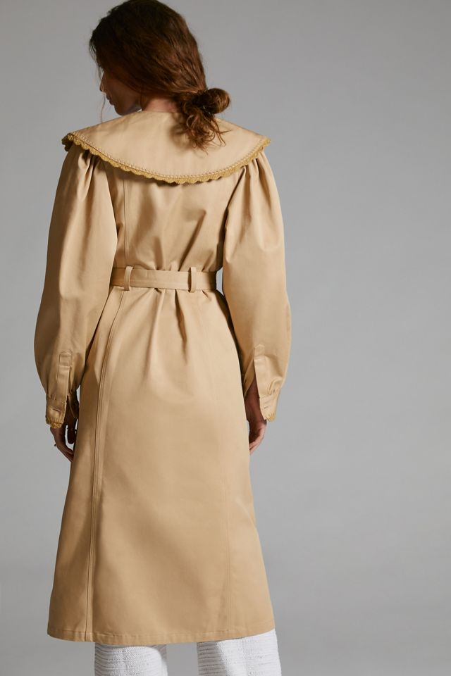 Magali Pascal Gracia Scalloped Collared Trench Coat #3