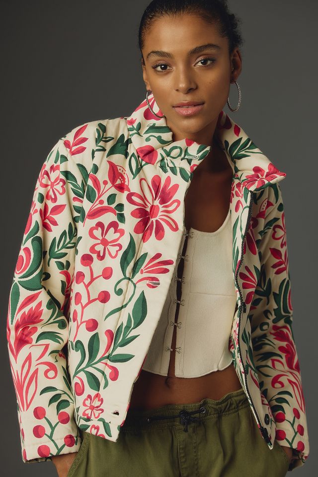 Anthropologie floral trench coat sale