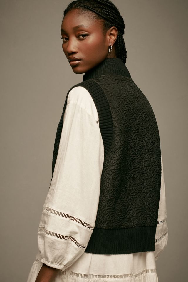 By Anthropologie Quilted Ribbed Vest #1