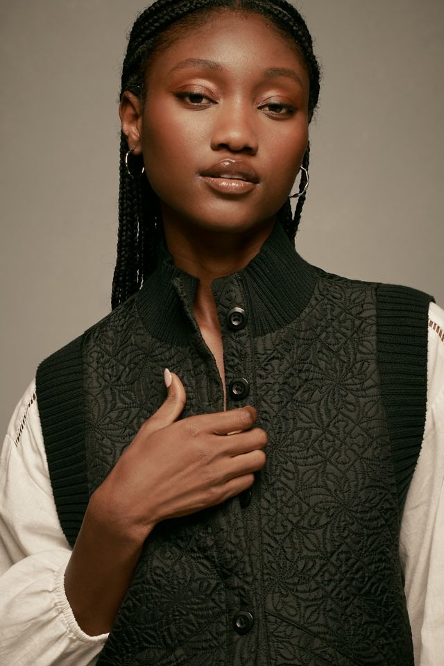 By Anthropologie Quilted Ribbed Vest #3