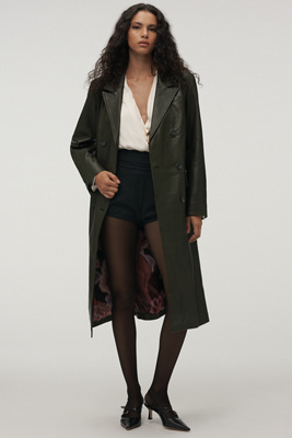 【THE TOÉ 】Charlottenburg Coat CROC TRENCH - Aleksandre Akhalkatsishvili
