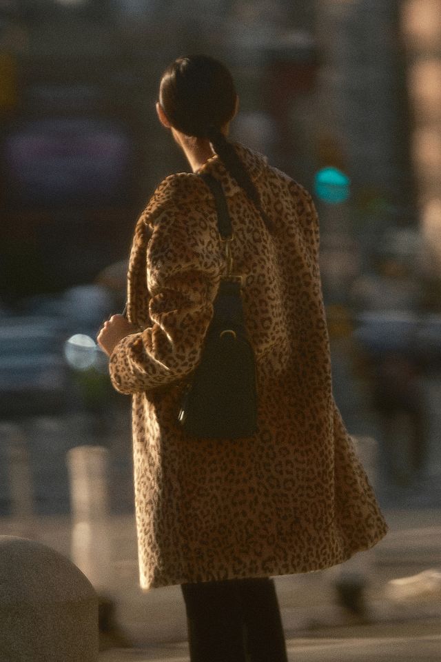 Anthropologie cheetah outlet coat