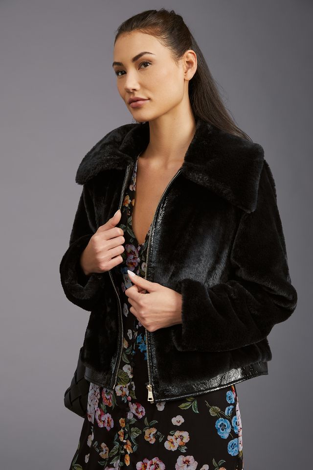 By Anthropologie Faux Fur Jacket