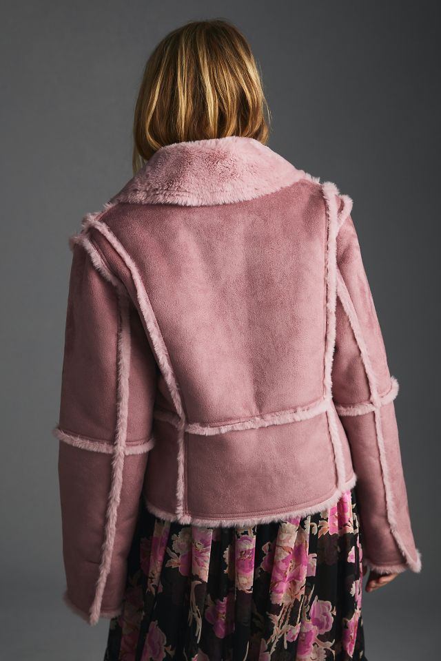 Anthropologie piped hotsell sherpa jacket