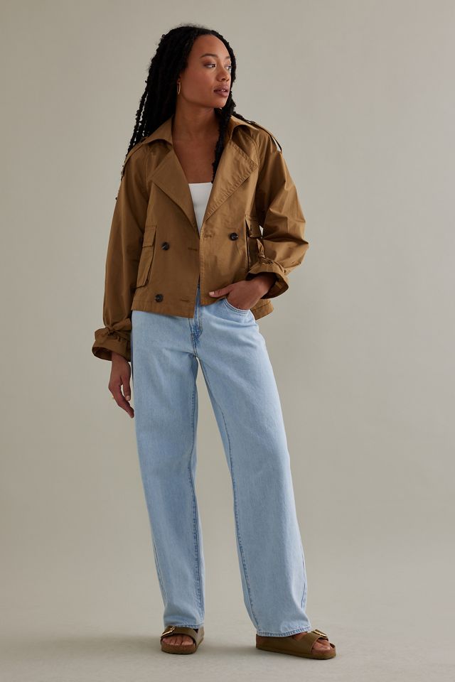 By Anthropologie Cropped Trench Jacket #8