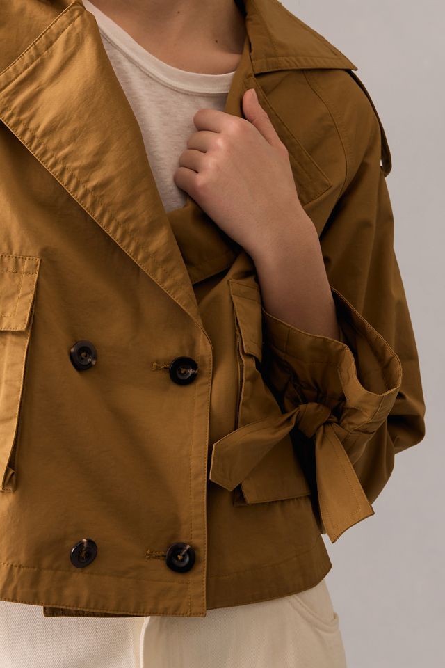 By Anthropologie Cropped Trench Jacket #1