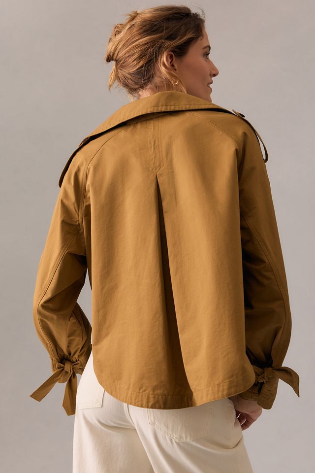 By Anthropologie Cropped Trench Jacket #3