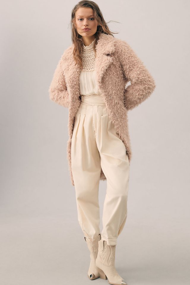 By Anthropologie Faux Fur Duster Jacket #1