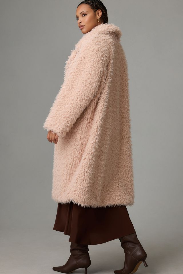 By Anthropologie Faux Fur Duster Jacket #8