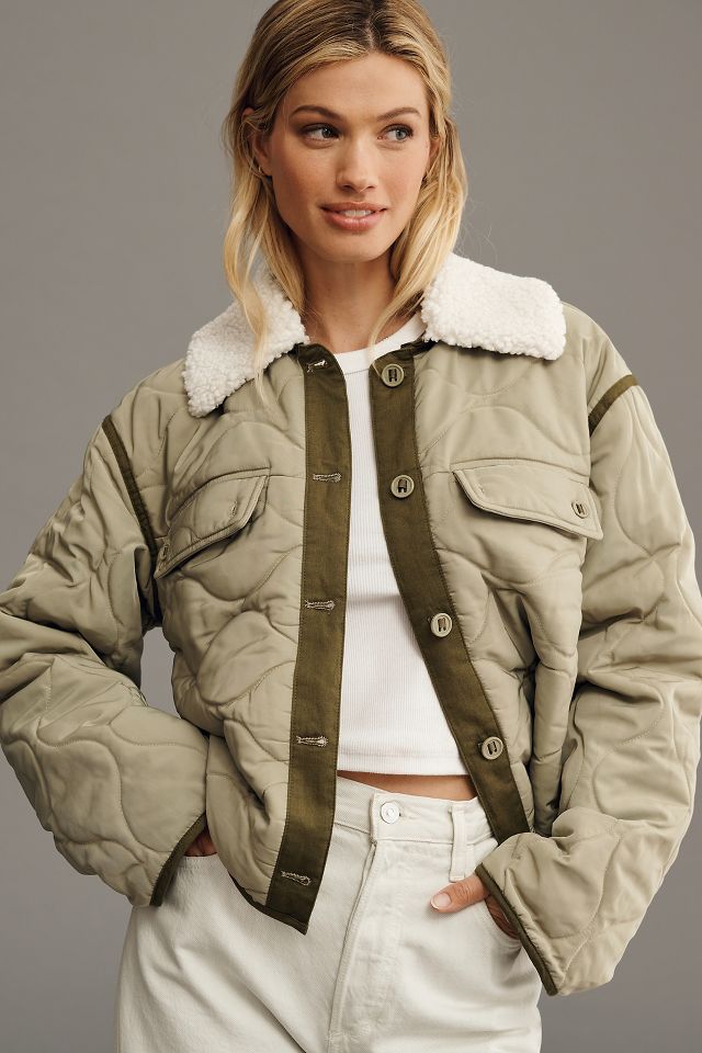 Anthropologie sherpa cheap jacket