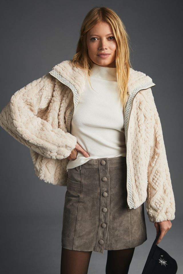 Pilcro Cable Fuzzy Jacket Anthropologie