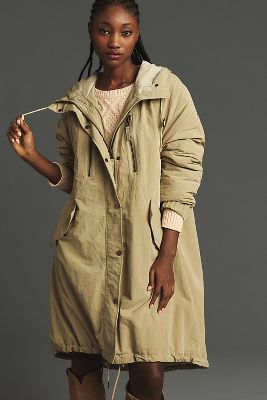 Ladies khaki parka sale