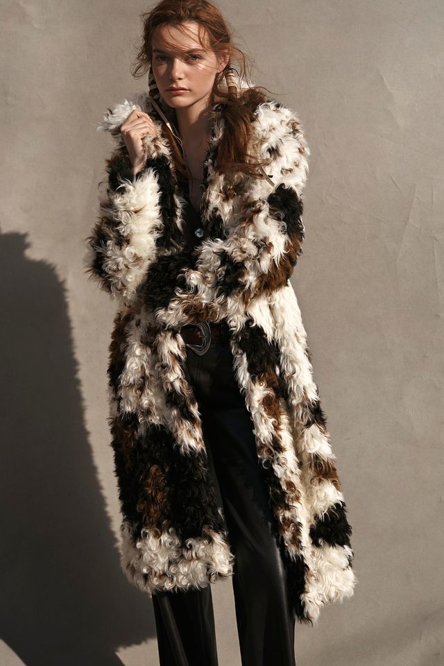 Anthropologie Long Fur newest Coat