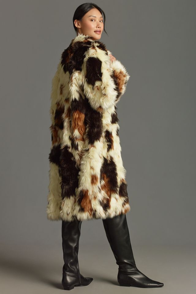 By Anthropologie Long Shaggy Coat #2